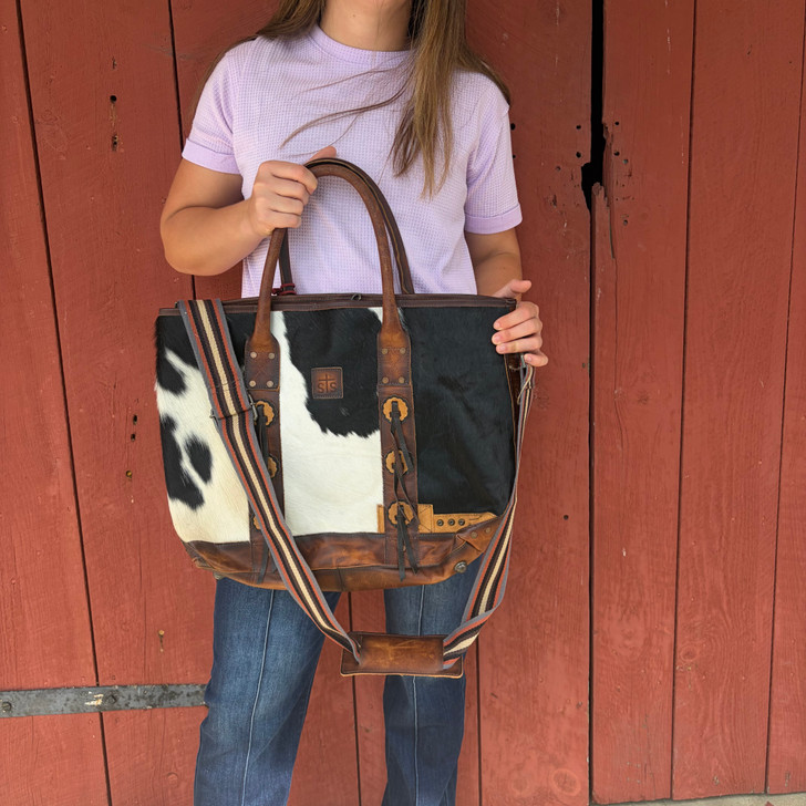 STS Ranch Guadalupe Cowhide All In Tote STS35745