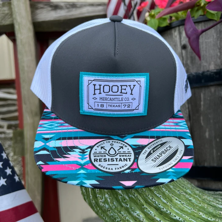 Hooey Youth Charcoal Aztec Bill Trucker Hat