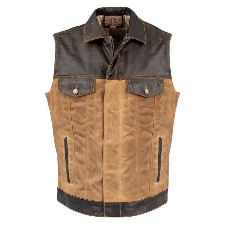 STS Ranch Men's Khaki Wayne Vest