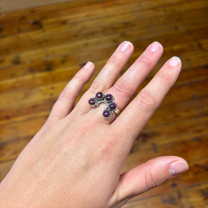 Purple Spiny Tiny Squash Adjustable Ring