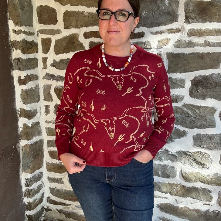 Outback Trading Co. Ladies Wine Ainsley Sweater 40318-W
