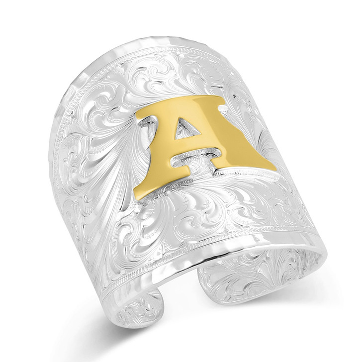 Montana Silversmiths Out West Initial Ring - A
