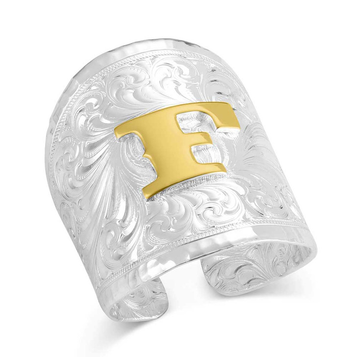 Montana Silversmiths Out West Initial Ring - F
