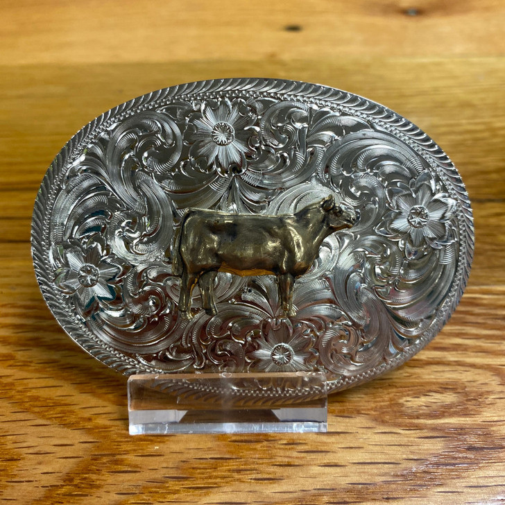 Montana Silversmiths Classic Cowboy Steer Belt Buckle G1840-Steer