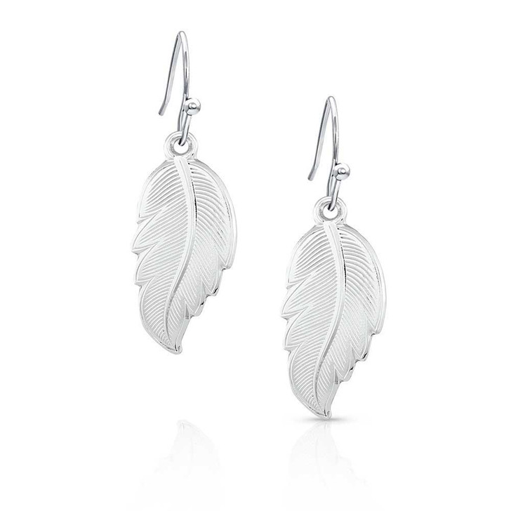 Montana Silversmiths Mountain Feather Earrings ER5202 - Stockyard Style