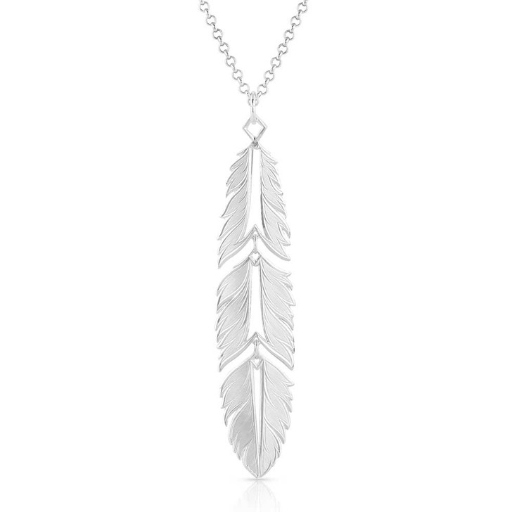 Montana Silversmiths Freedom Feather American Made Necklace AMNC5459