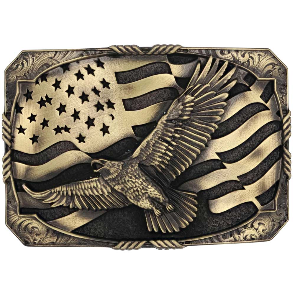 Montana Silversmiths Forever Free Heritage Attitude Belt Buckle
