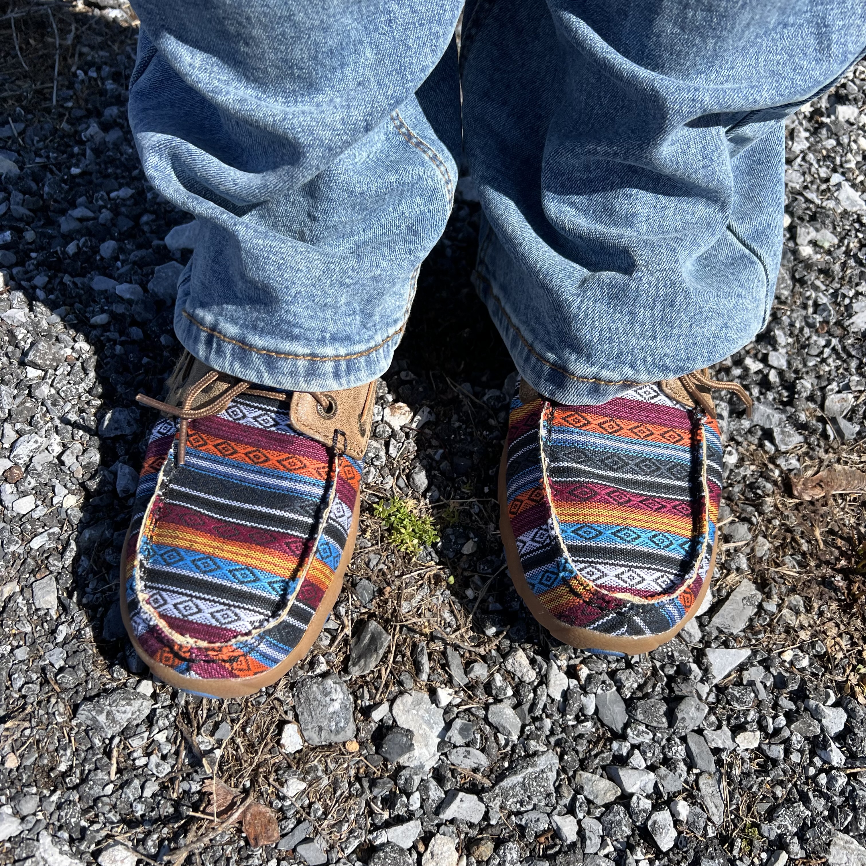 Twisted X Women's Serape Canvas Boat Shoe Driving Moc WDM0076