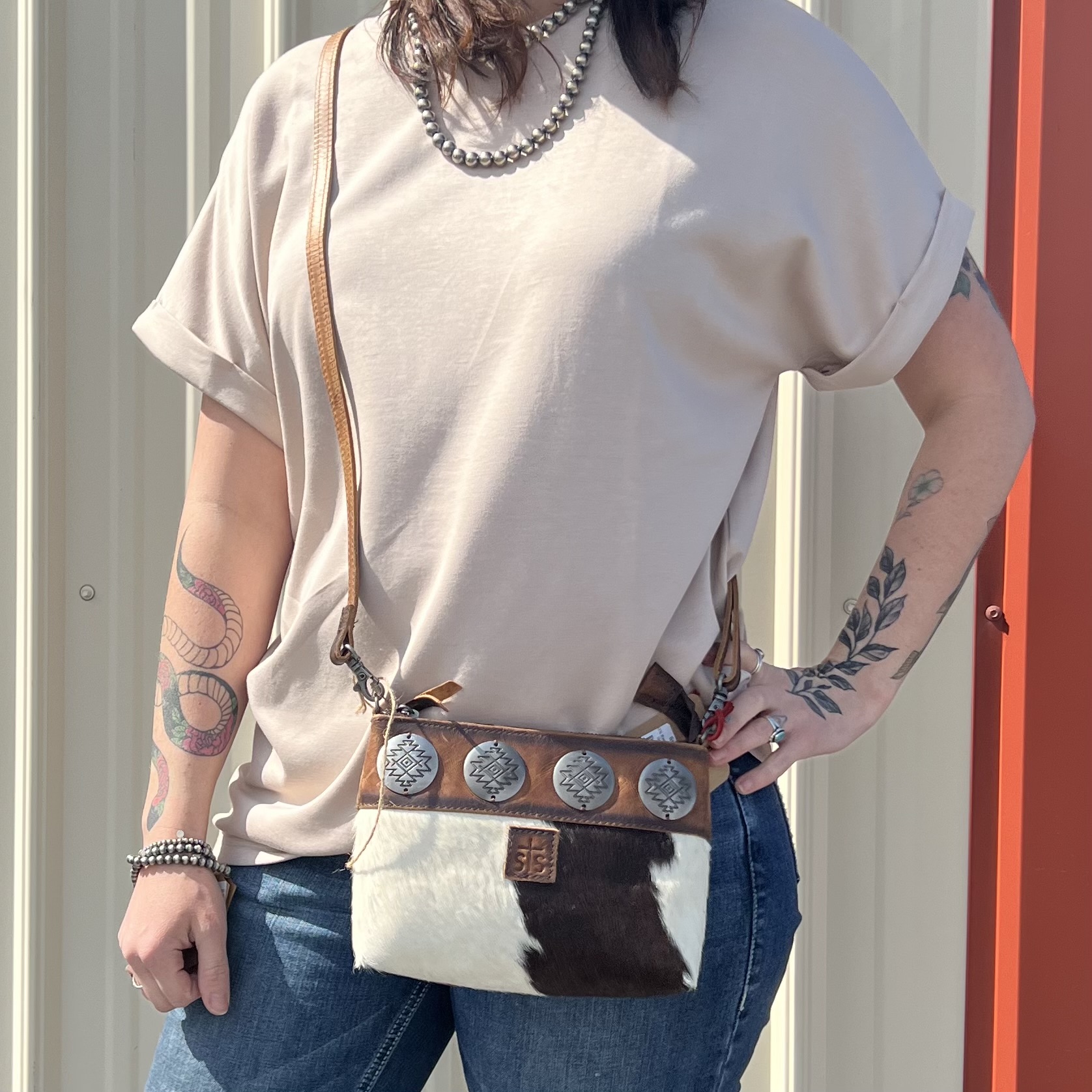 STS Ranch Vaquero Concho Cowhide Grace Crossbody - Stockyard Style