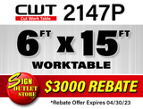 CWT 2147 Premium Cut Work Table - 6' x 15'