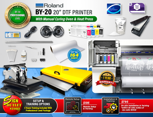 Roland BY-20 20" Direct to Film Printer/Cutter - Professional Level Bundle