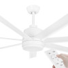 Eglo Tourbillion DC Motor 152cm White & Remote Ceiling Fan