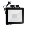 Mercator Dino 50w 4000K LED Slim Flood Light & Sensor Black