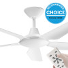 Airborne Storm DC Motor 132cm White & Remote Ceiling Fan