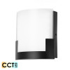 Telbix Solita 20 12w Frost Glass CCT LED Wall Light Black