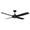 Airborne Breeze Silent 122cm Black Plastic Indoor/Outdoor Ceiling Fan