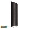 Telbix Bloc CCT LED Exterior Up/Down Wall Light Black
