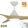 Calibo CloudFan Smart DC 132cm White With Bamboo LED Light & Remote Ceiling Fan