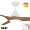 Calibo CloudFan Smart DC 152cm White With Teak LED Light & Remote Ceiling Fan