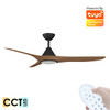 Calibo CloudFan Smart DC 132cm Black With Teak LED Light & Remote Ceiling Fan