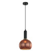 CLA VINTAJ4 1lt Ribbed Wine Glass Hanging Pendant Copper