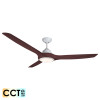 Deka EVO-2 147cm White/Walnut Plastic Indoor/Outdoor Ceiling Fan & LED Light