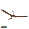 Deka EVO-2 147cm White/Koa Plastic Indoor/Outdoor Ceiling Fan & LED Light