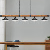 Eglo Oldbury 5lt Rustic Hanging Pendant Black & Wood