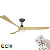 Calibo Turaco DC Motor 132cm Black/Bamboo LED Light & Remote Ceiling Fan