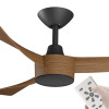 Calibo Turaco DC Motor 142cm Black/Koa & Remote Ceiling Fan