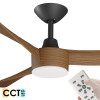 Calibo Turaco DC Motor 142cm Black/Koa LED Light & Remote Ceiling Fan