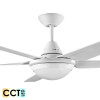 Deka Randle 130cm White Plastic Indoor/Outdoor Ceiling Fan & CCT LED