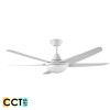 Deka Randle 130cm White Plastic Indoor/Outdoor Ceiling Fan & CCT LED