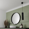 Calibo Canary 300mm Brass Ribbed Tube Hanging Pendant