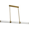 Calibo Bower 123cm 36w CCT LED Brass & Alabaster Hanging Pendant