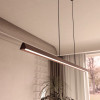 Calibo Avocent 150cm 24w CCT LED Walnut & Black Hanging Pendant
