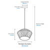 Calibo Munia 345mm Gypsum 1 Light Hanging Pendant