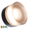 Calibo Gull 5w CCT LED Black & Ribbed Acrylic Exterior Wall Light