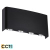 Telbix Eyvor 8w CCT LED Black Exterior Wall Up/Down