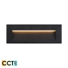 Telbix Ingar 6w CCT LED Recessed Exterior Wall Light Black