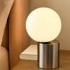 Telbix Setra Nickel & Opal Glass LED Touch Table Lamp