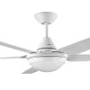 Deka Randle 130cm White Plastic Indoor/Outdoor Ceiling Fan & LED Light