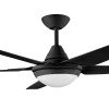 Deka Randle 130cm Black Plastic Indoor/Outdoor Ceiling Fan & LED Light