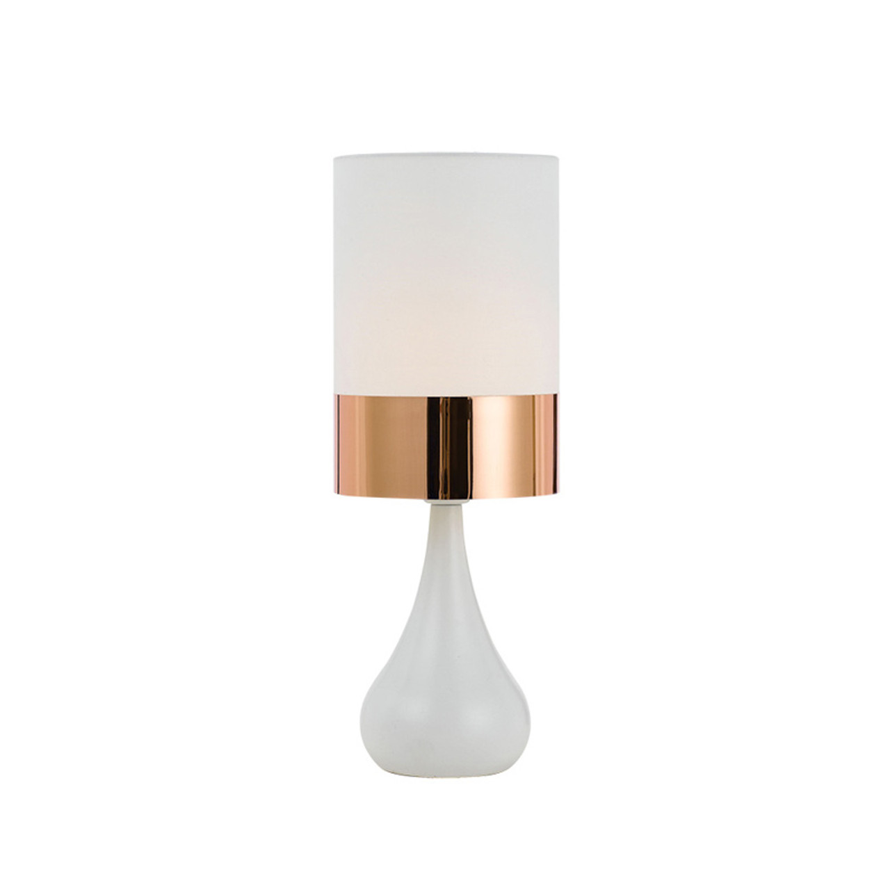 White and hot sale copper table lamp