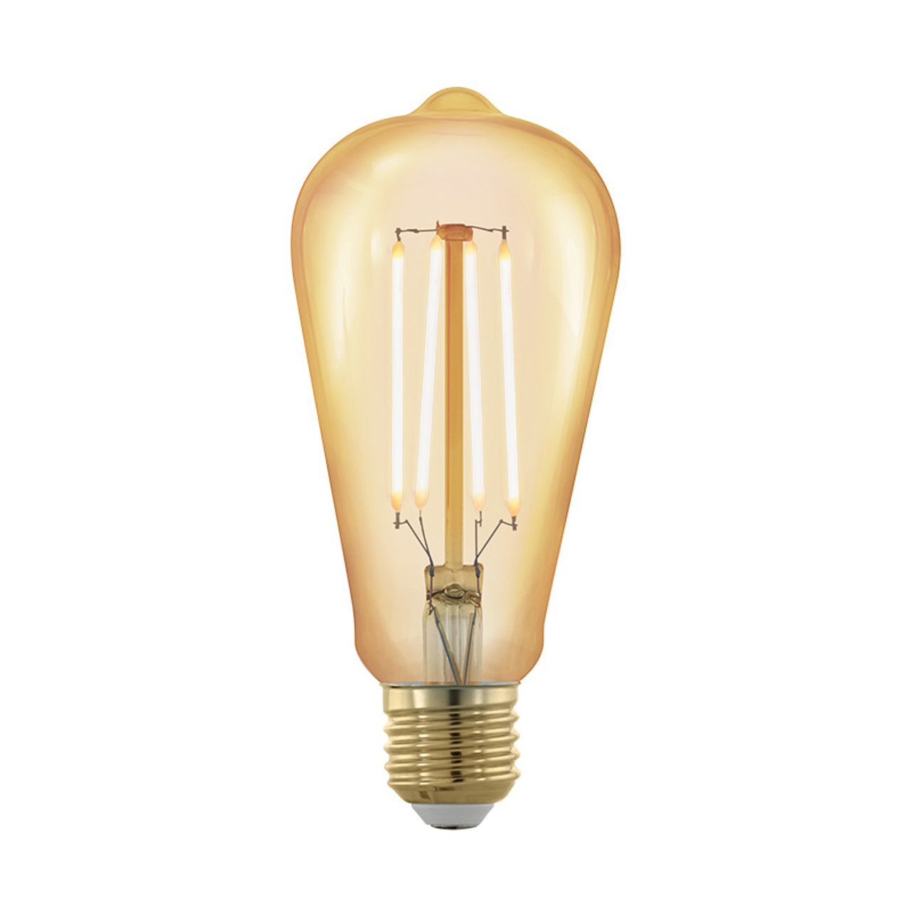 Large Globe E27 1W LED Amber Filament Bulb –