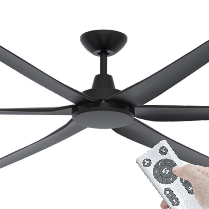 Domus Glide-80 DC Motor 203cm Black & Remote Ceiling Fan - Galaxy ...