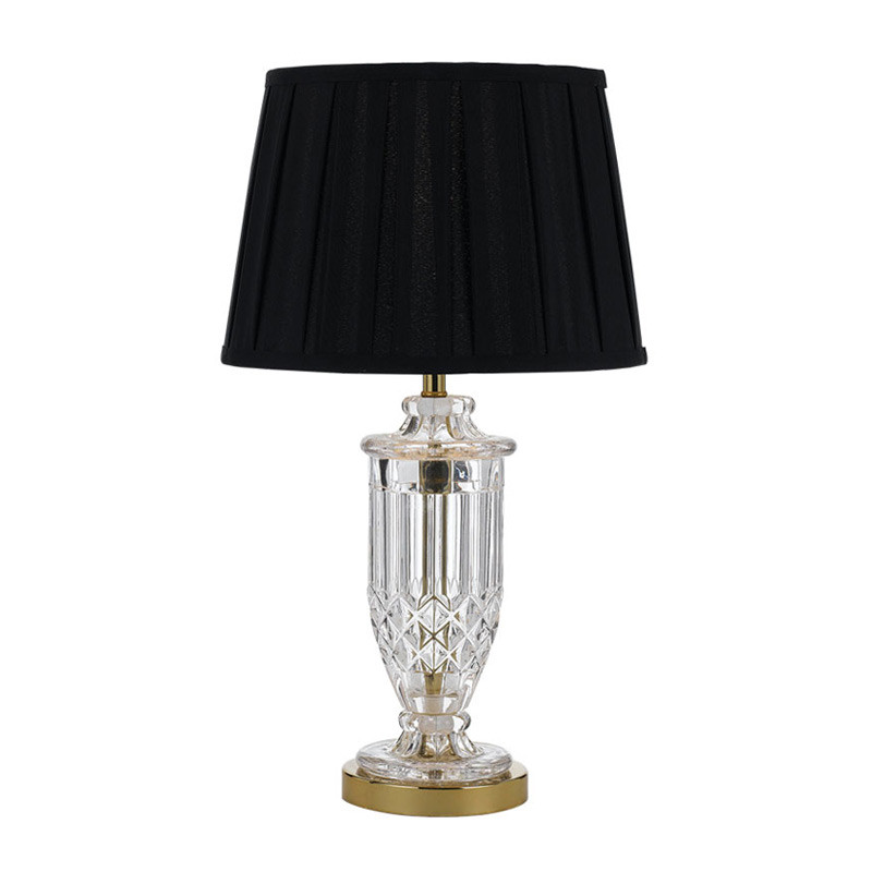 Telbix Adria Gold, Clear & Black Table Lamp Galaxy Lighting & Fans