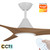 Calibo CloudFan Smart DC 132cm White With Teak LED Light & Remote Ceiling Fan