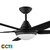 Deka Randle 130cm Black Plastic Indoor/Outdoor Ceiling Fan & CCT LED