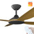 Calibo Vanga Smart DC Ceiling Fan 122cm Black With Teak & Remote Calibo Vanga Smart DC Ceiling Fan 122cm Black With Teak & Remote
